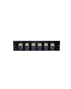 FIS Adapter Plate 6-Pack SC Multimode Beige Adapters Loaded Black