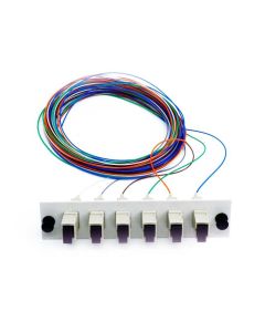 FIS Snap Pack, 6 Fiber, Multimode 50um OM2, SC, Off-White Plate