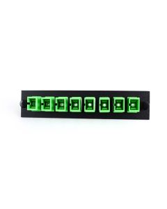 FIS SC 8-Pack Plate Black Loaded with APC Adapters