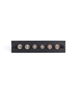 FIS Adapter Plate 6-Pack ST Singlemode Loaded Black