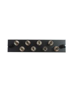 FIS Adapter Plate 8-Pack ST Singlemode Loaded Black