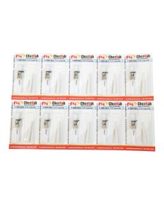 FIS Splice-On Connector Cheetah ST UPC Singlemode 900um White 10 Pack