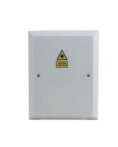 FIS Wall Mount Box Holds (4) SC Duplex or LC Quad Adapters White Unloaded
