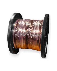 FIS Flat Drop Cable, 12 Fiber, Singlemode, Toneable, Polyethylene, Black, 18" Spool, 2,500 feet | Plus Corning® SMF-28® Ultra Fiber