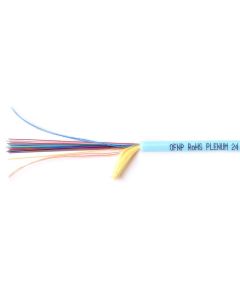 TLC 24 Fiber MM 50um OM3 High Density Micro Distribution Fiber Optic Cable Plenum Aqua 3.8mm OD