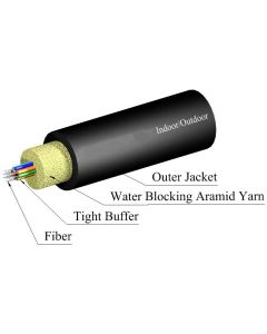 TLC 4 Fiber MM 50um ClearCurveOM2 Indoor Outdoor Fiber Optic Cable Riser Black