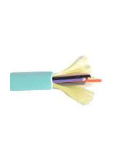 TLC Distribution Cable 12 Fiber Multimode 50/125um (OM3) ClearCurve Riser Aqua  