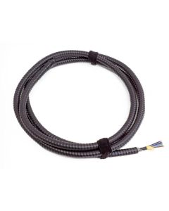TLC Indoor/Outdoor Fiber Optic Cable with Aluminum Interlocking Armor 24 Fiber ClearCurve Multimode 50/125um OM3 Plenum Black