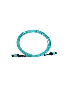 FIS MTP Patch Cable, MTP Female to MTP Female, 3 meters, MM OM4, 12 fiber, Type B, Plenum