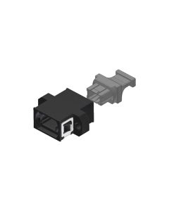 Black MTP Opposed adapter Full Flange with 1 Dust Plug - MTP footprint - 50pk