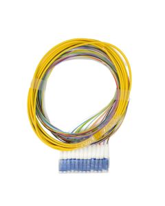 FIS Ribbon Fanout Pigtail, 12 Fiber, Singlemode, LC/UPC, 3 Meters