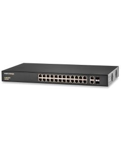 Signamax Media Switch C-100 24 Port 10/100 Base T/TX (RJ45) PoE+ with 2 1000/GbE SFP Ports Unmanaged Switch
