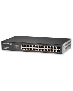 Signamax Media Switch C-100 24 Port 10/100/1000 Base T/TX (RJ45) with 2 1000/GbE SFP Ports Unmanaged Switch