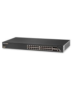 Signamax Media Switch C-300 24 Port 10/100/1000 Base T/TX (RJ45) PoE+ Gigabit Managed Switch with 4 1000/GbE SFP Ports