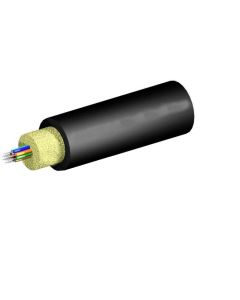 TLC Indoor/Outdoor Fiber Optic Cable, 6 Fiber, Multimode 62.5/125um, OM1, Gel Free, 2.5mm Sub Units, Riser, Black | Plus Corning® InfiniCor®300 Fiber