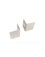 FIS Flush Mount Rack Adapter Brackets 2RU 23" Off White (Pair)