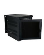 Quest Wall Mount Enclosure Swing Out 16RU Unloaded Black