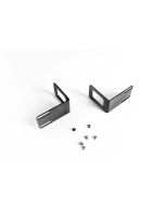 FIS Rack Mounting Brackets 1RU 23" Black (Pair)