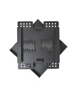 FIS 12 Position Mini Splice Tray 4"L x 4"W x 0.41"H Black