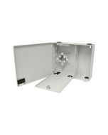 FIS Wall Mount Patch Panel Economy Holds (2) Adapter Plates Unloaded Off White