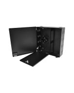 FIS Wall Mount Patch Panel Economy Holds (4) Adapter Plates Unloaded Black