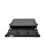 FIS Patch Panel 1RU Holds (3) Adapter Plates Solid Door Unloaded Black