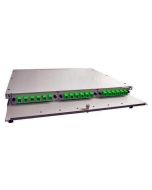 FIS Patch Panel 1RU Holds (3) Adapter Plates Solid Door Unloaded Off White