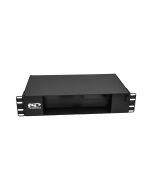 FIS Swing Out Patch Panel 2RU Holds (4) Adapter Plates Unloaded Black