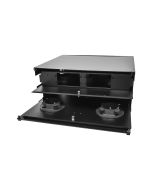 FIS Rack Mount Splice & Patch Enclosure 4RU Holds (4) LGX Panels Unloaded Black