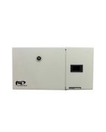 FIS Wall Mount Patch Panel Holds (2) Adapter Plates Unloaded Off White