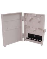 Molex Compact Wall Mount Enclosure 6 Port Simplex SC or Duplex LC Adapters White Unloaded