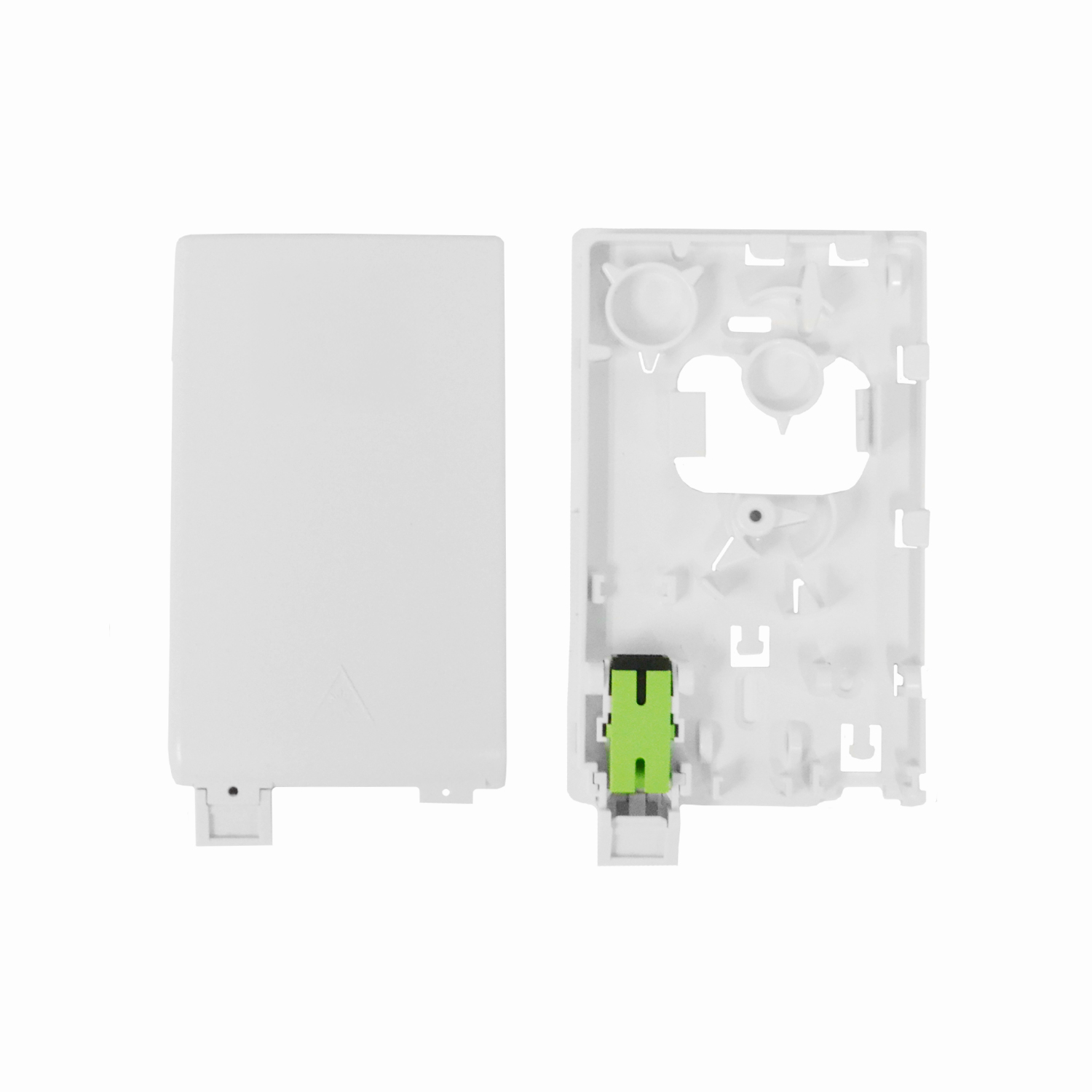 FIS Wall Plate SC/APC Adapter Integrated Shutter, 900µm 1 meter pigtail