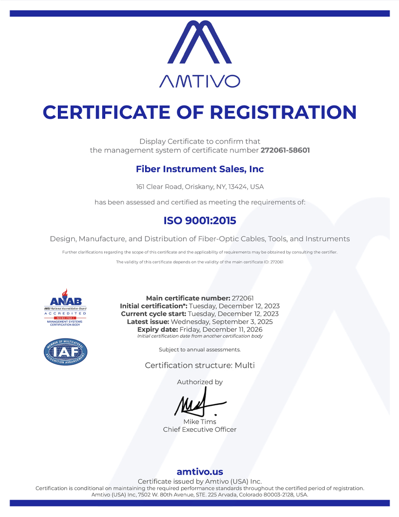Our ISO Certification
